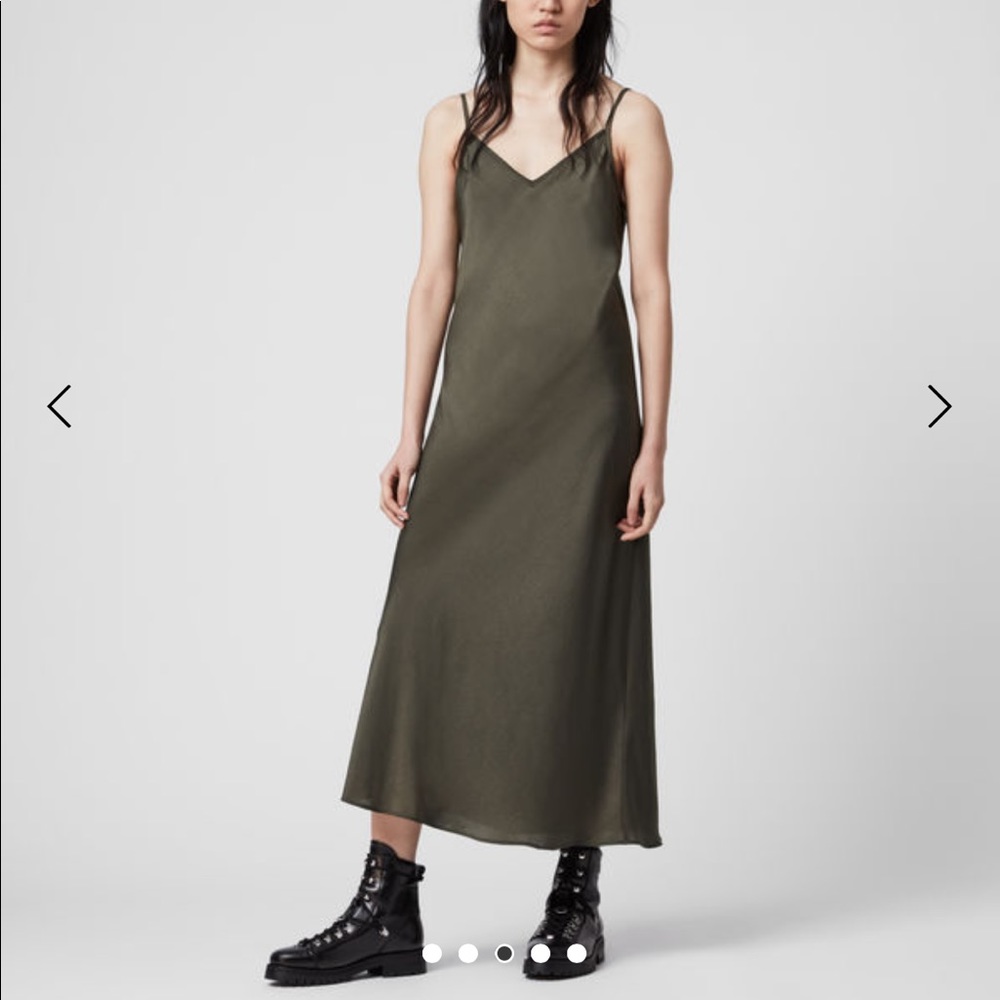 All saints silk tierney sill dress size small.
